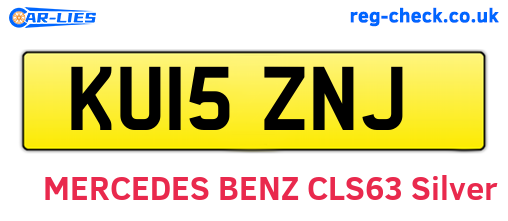 KU15ZNJ are the vehicle registration plates.