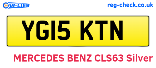 YG15KTN are the vehicle registration plates.