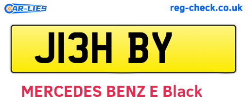 J13HBY are the vehicle registration plates.