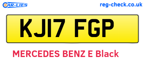 KJ17FGP are the vehicle registration plates.