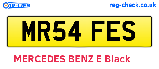 MR54FES are the vehicle registration plates.