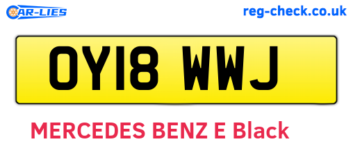 OY18WWJ are the vehicle registration plates.