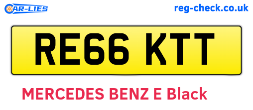 RE66KTT are the vehicle registration plates.