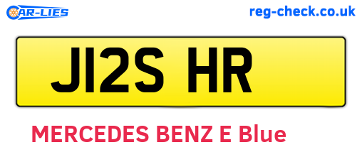 J12SHR are the vehicle registration plates.
