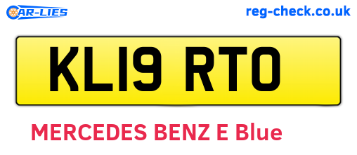 KL19RTO are the vehicle registration plates.
