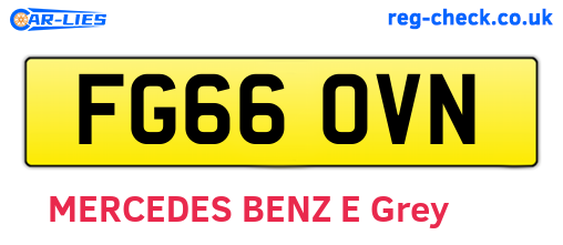 FG66OVN are the vehicle registration plates.