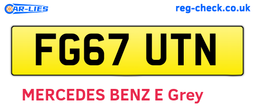 FG67UTN are the vehicle registration plates.