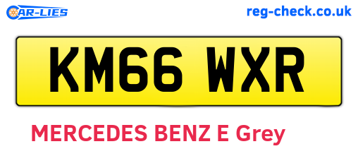 KM66WXR are the vehicle registration plates.