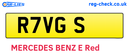 R7VGS are the vehicle registration plates.