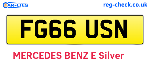 FG66USN are the vehicle registration plates.