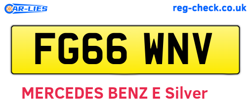 FG66WNV are the vehicle registration plates.