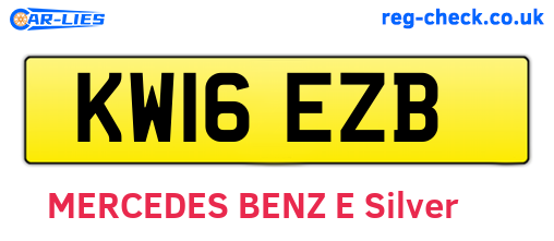 KW16EZB are the vehicle registration plates.