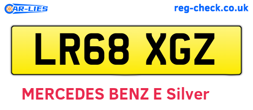 LR68XGZ are the vehicle registration plates.
