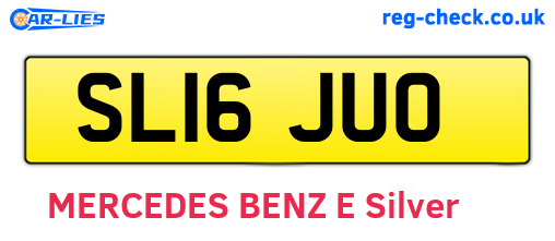 SL16JUO are the vehicle registration plates.