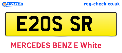 E20SSR are the vehicle registration plates.