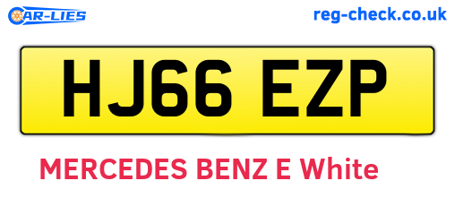 HJ66EZP are the vehicle registration plates.