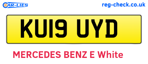 KU19UYD are the vehicle registration plates.