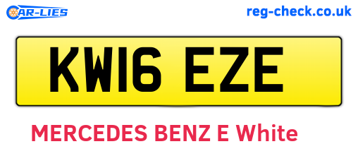 KW16EZE are the vehicle registration plates.