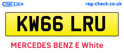 KW66LRU are the vehicle registration plates.