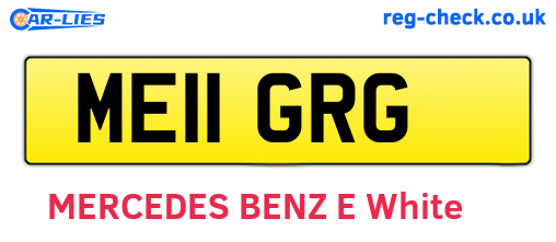 ME11GRG are the vehicle registration plates.