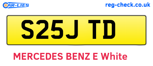 S25JTD are the vehicle registration plates.