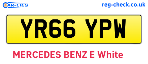 YR66YPW are the vehicle registration plates.