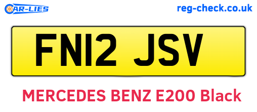 FN12JSV are the vehicle registration plates.