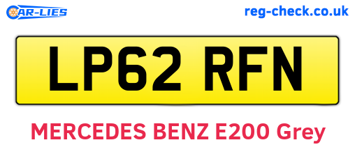 LP62RFN are the vehicle registration plates.