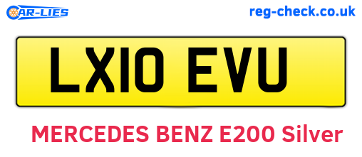 LX10EVU are the vehicle registration plates.