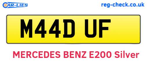 M44DUF are the vehicle registration plates.