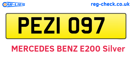 PEZ1097 are the vehicle registration plates.