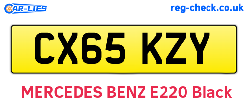 CX65KZY are the vehicle registration plates.
