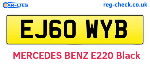 EJ60WYB are the vehicle registration plates.