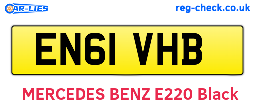 EN61VHB are the vehicle registration plates.