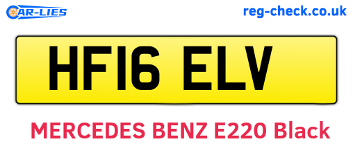 HF16ELV are the vehicle registration plates.