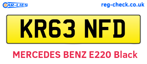 KR63NFD are the vehicle registration plates.