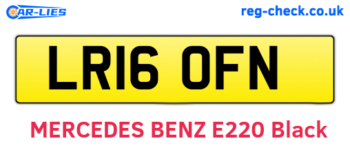 LR16OFN are the vehicle registration plates.