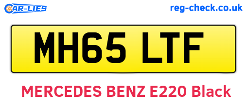MH65LTF are the vehicle registration plates.