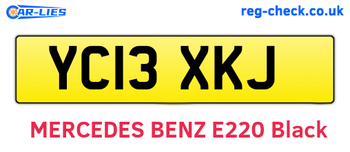 YC13XKJ are the vehicle registration plates.