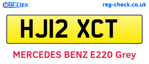 HJ12XCT are the vehicle registration plates.