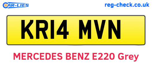 KR14MVN are the vehicle registration plates.