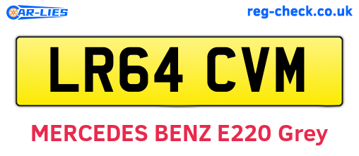 LR64CVM are the vehicle registration plates.