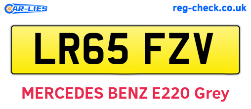 LR65FZV are the vehicle registration plates.