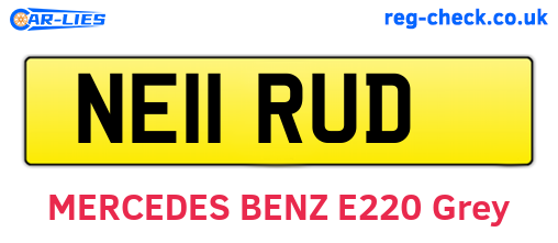 NE11RUD are the vehicle registration plates.