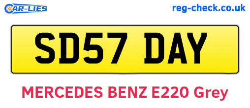 SD57DAY are the vehicle registration plates.