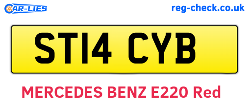 ST14CYB are the vehicle registration plates.