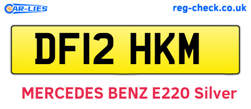 DF12HKM are the vehicle registration plates.