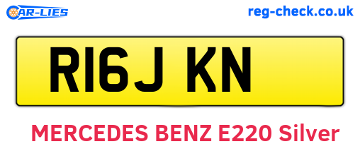 R16JKN are the vehicle registration plates.