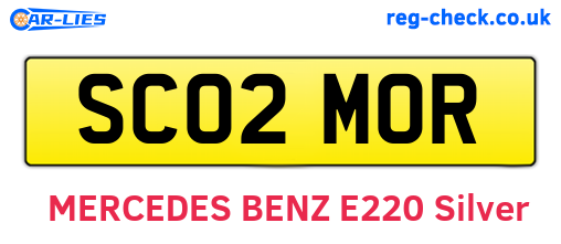 SC02MOR are the vehicle registration plates.