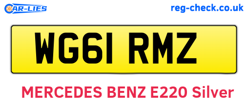 WG61RMZ are the vehicle registration plates.